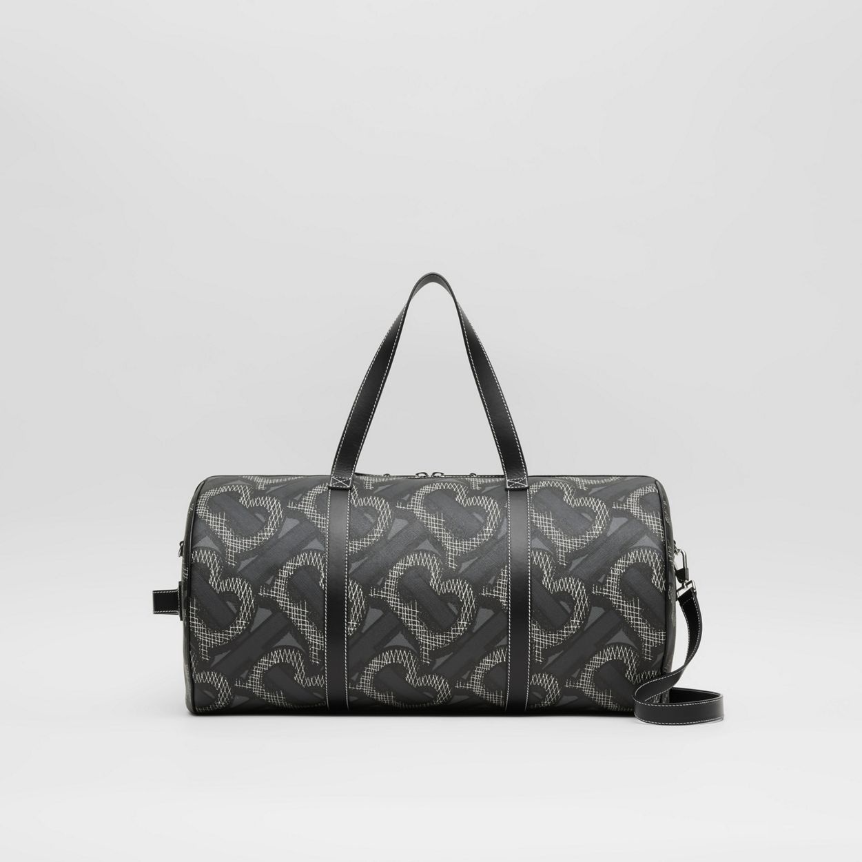 Large Monogram Print E-canvas Barrel Bag - 1