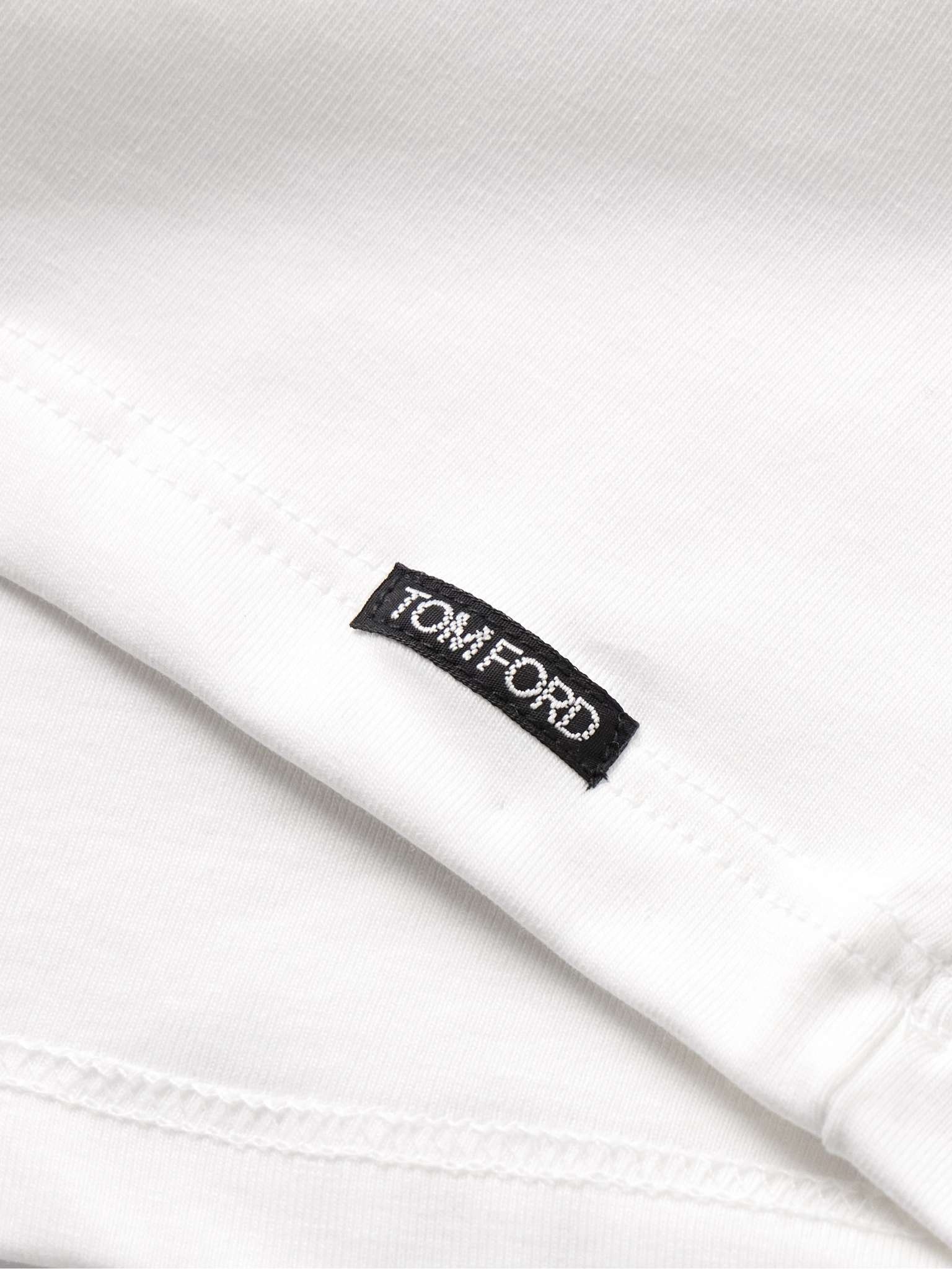 Stretch-Cotton Jersey Henley Pyjama T-Shirt - 5