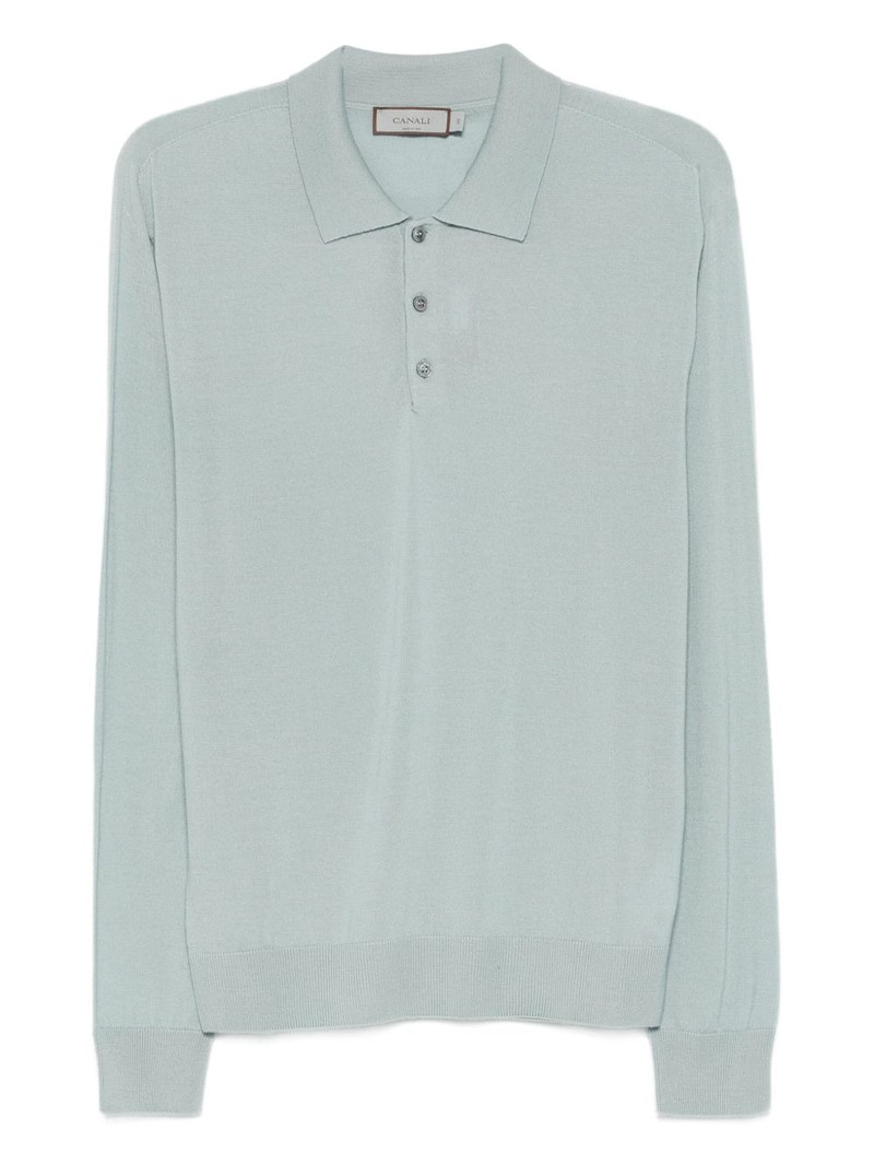 buttoned long-sleeve polo shirt 1