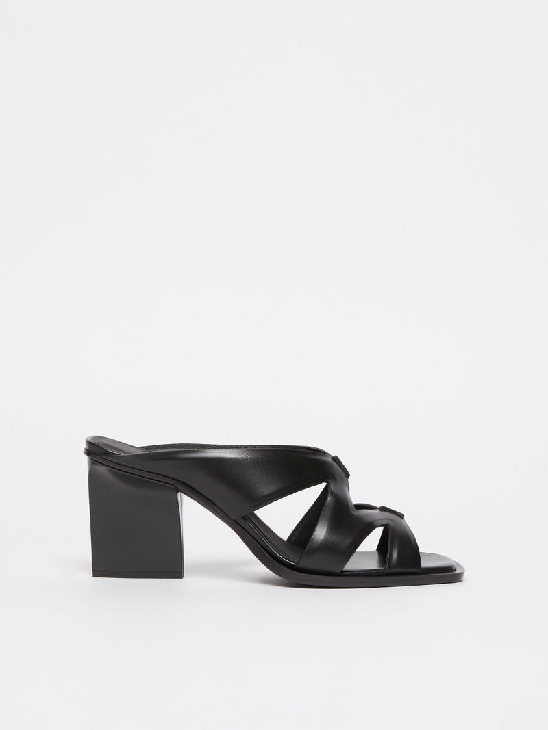 DOUBLEWEDGE Leather mule sandals - 1