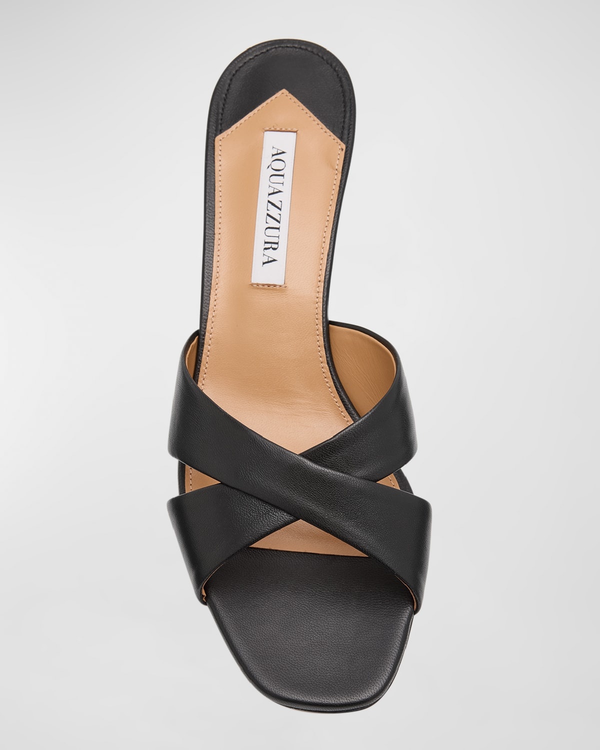 Leather Crisscross Mule Sandals - 4