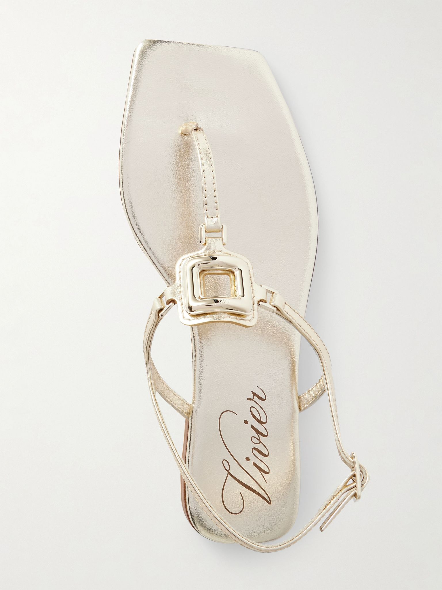 Viv By The Sea metallic leather sandals Gold - 5