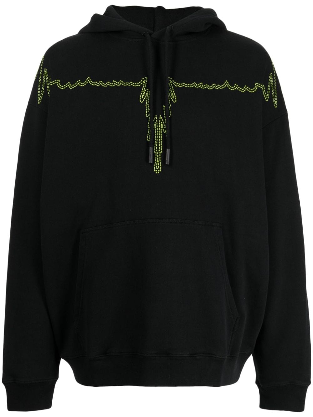 stitch wings cotton hoodie - 1