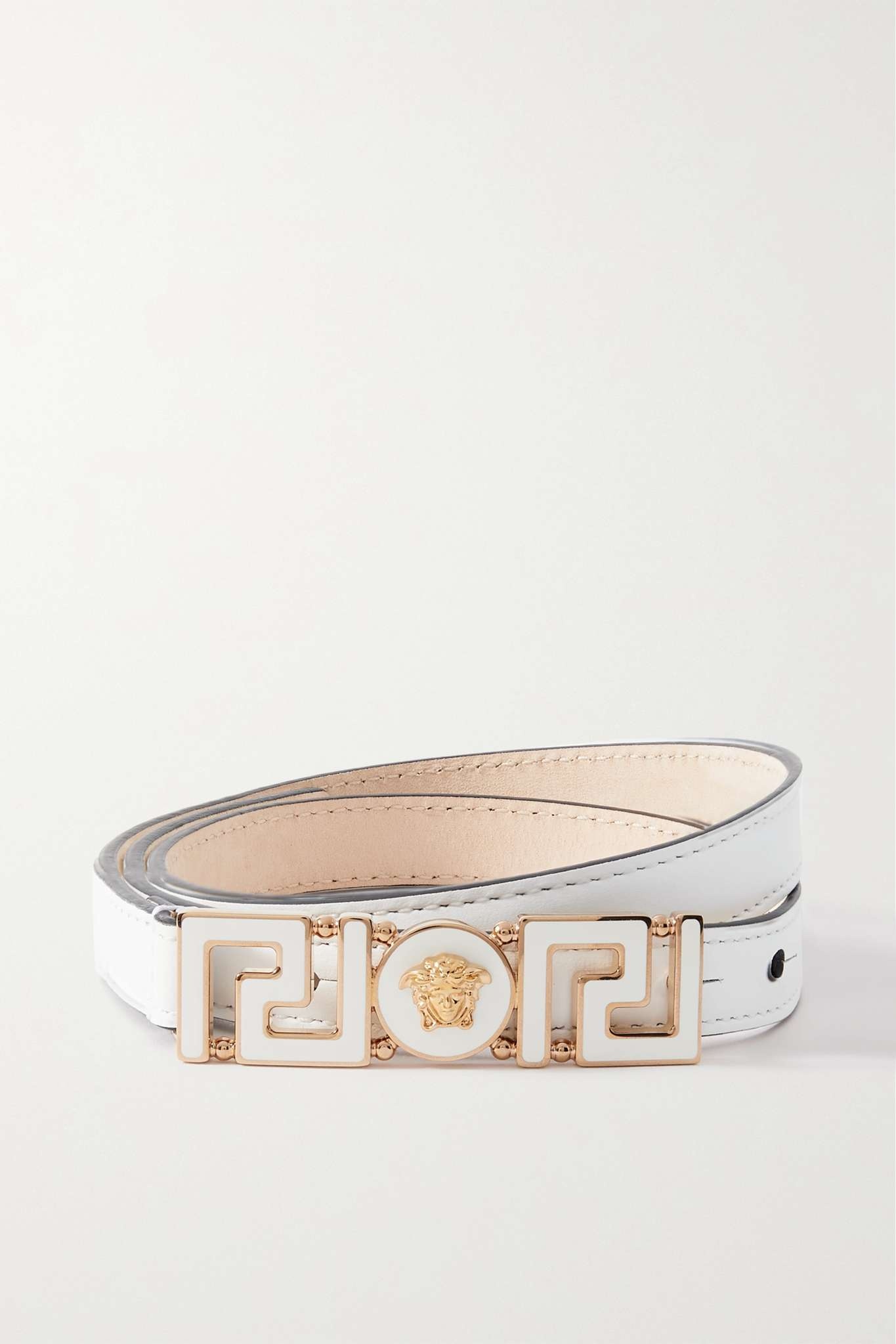 Embellished leather belt - 1
