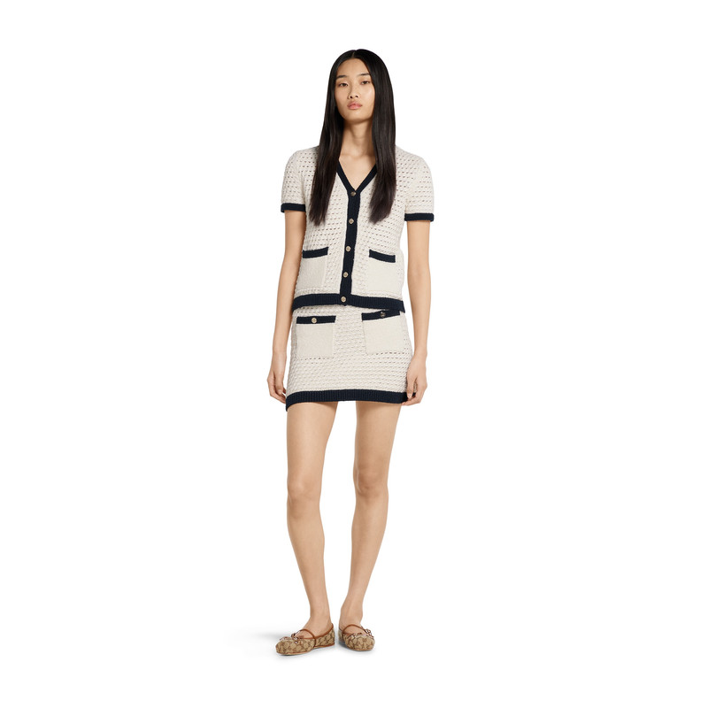 GUCCI Fine cotton crochet cardigan outlook