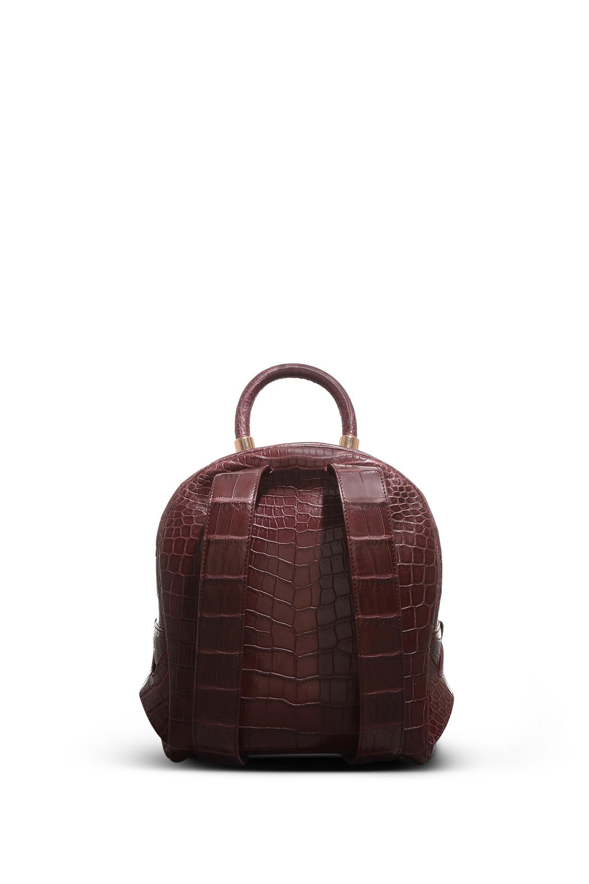 Mini Billie Backpack in Bordeaux Crocodile Leather - 3