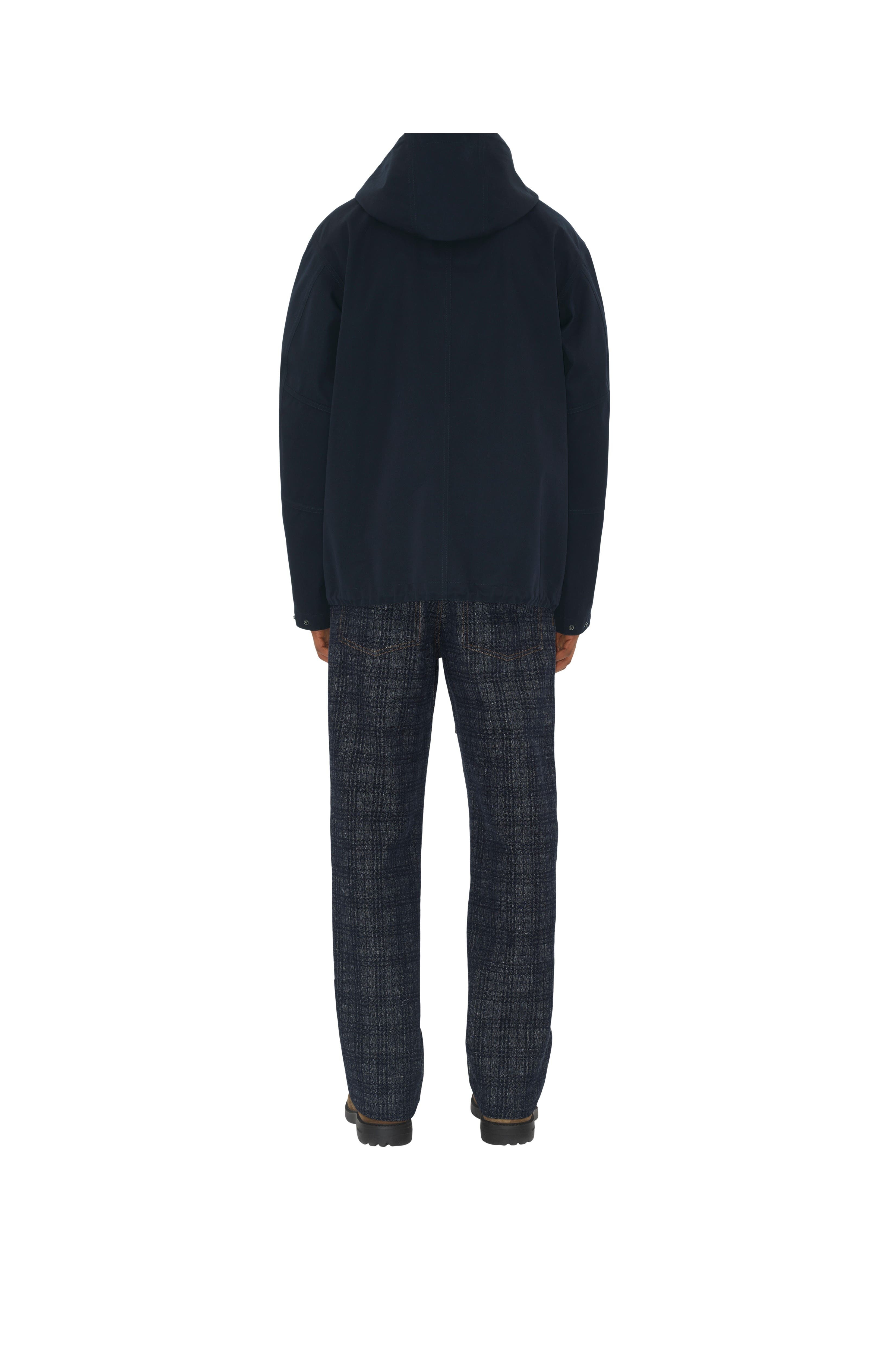burberry Short Bonded Gabardine Parka in Navy at Nordstrom - 4