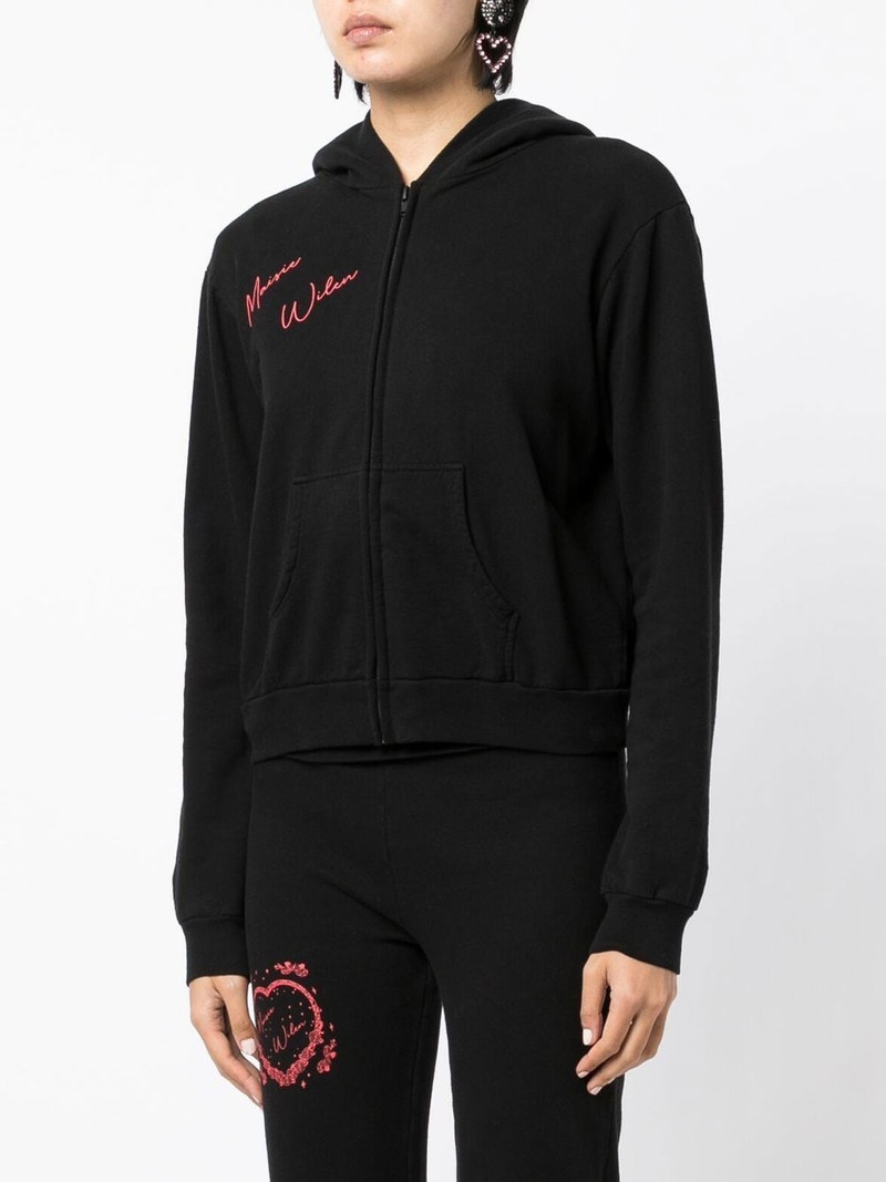 graphic-print zipped hoodie 3