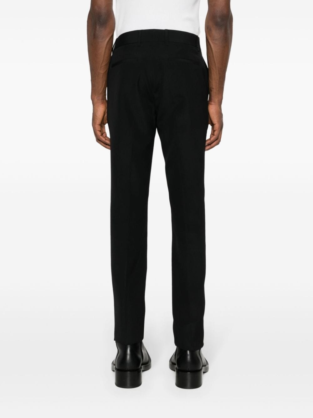 logo-plaque straight trousers - 4