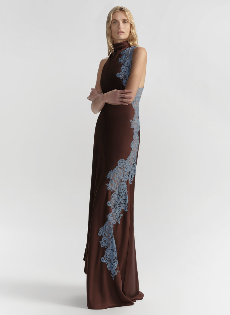 A.L.C. Josephine Satin and Lace Maxi Dress outlook