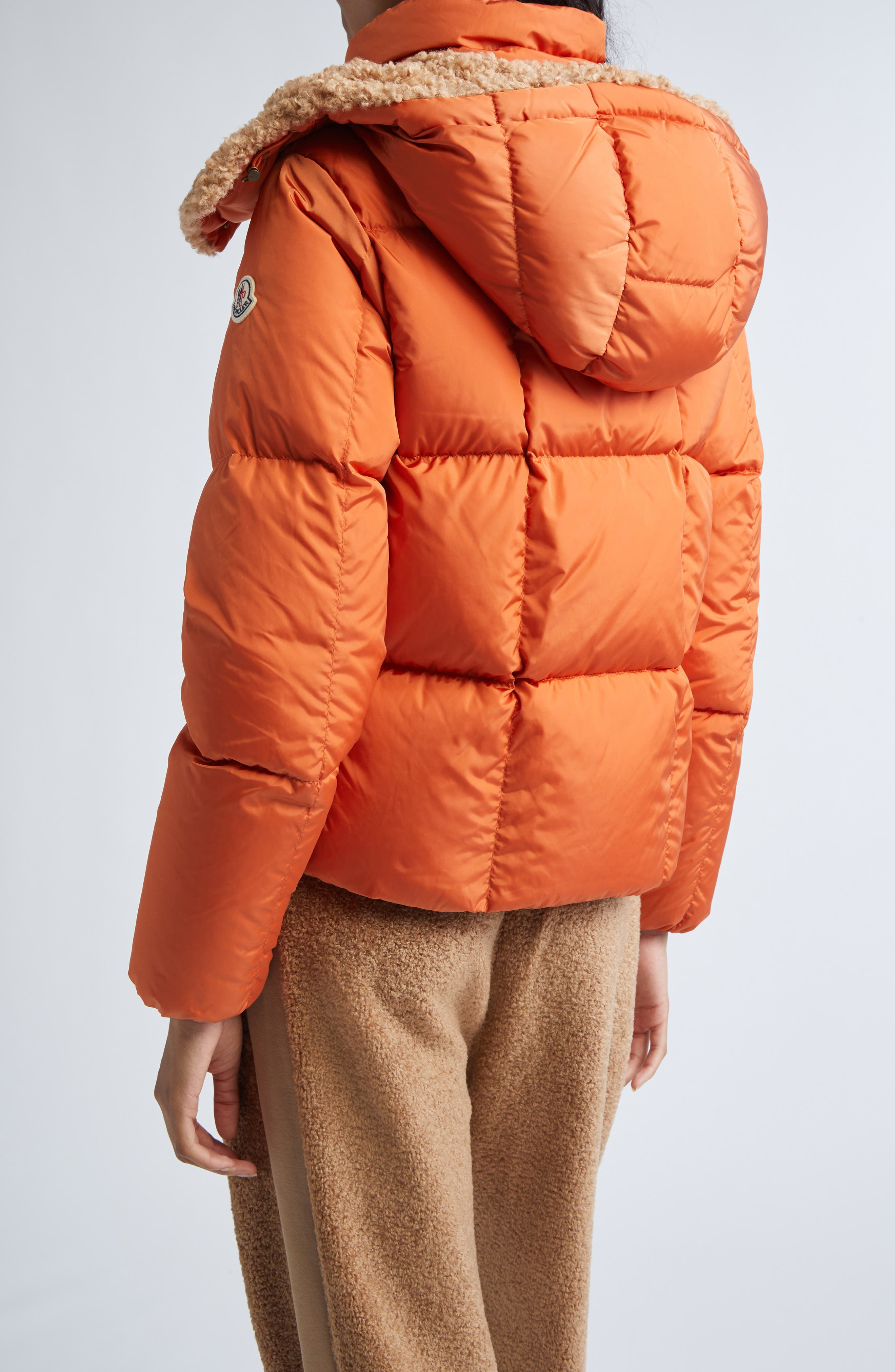 Moncler Castelnou Box Quilted Down Puffer Jacket in Orange at Nordstrom - 3
