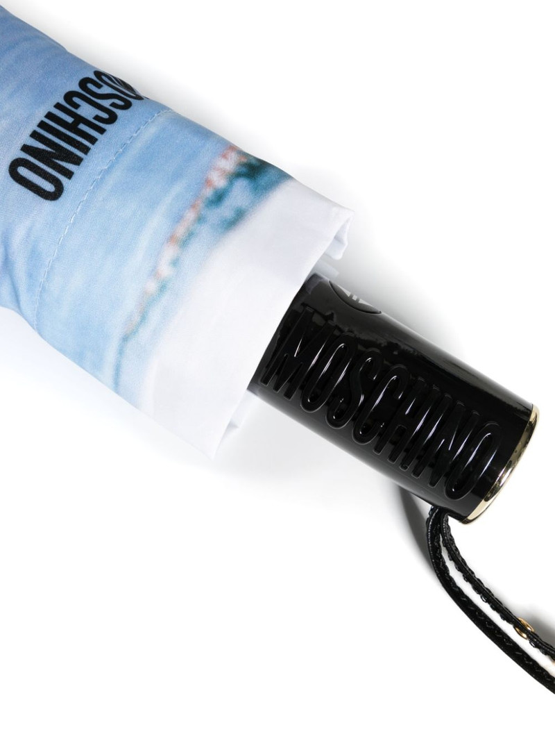 Moschino graphic-print umbrella outlook