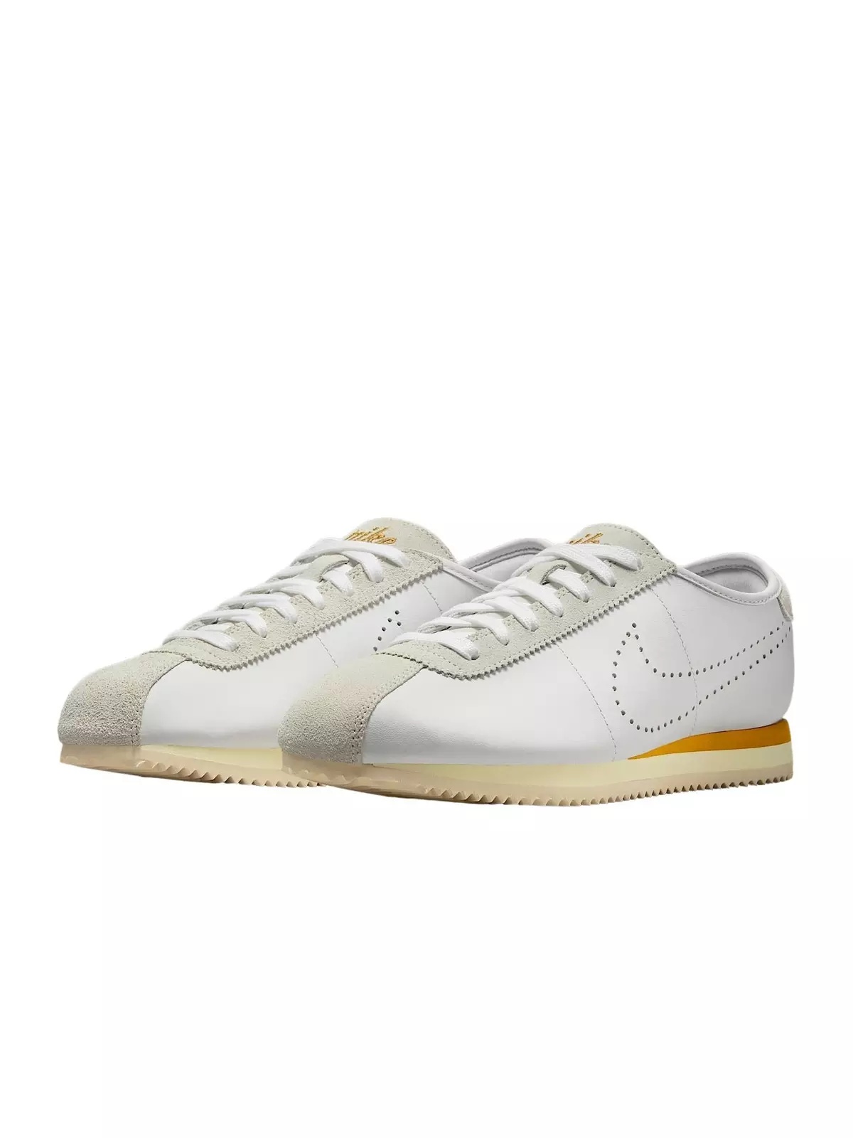 Cortez Leather "White/Light Bone/Coconut Milk/Bronze" Women's Shoe - 3