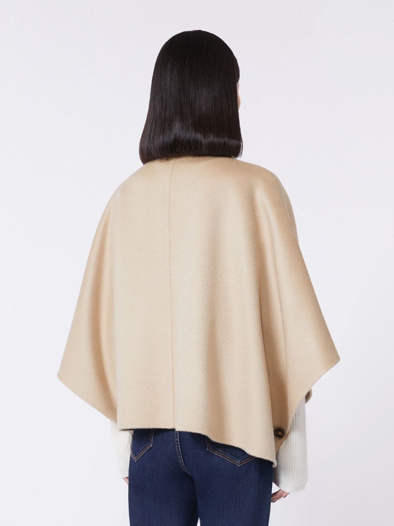 MEANDRO Boxy-fit cashmere cape - ALBINO 5
