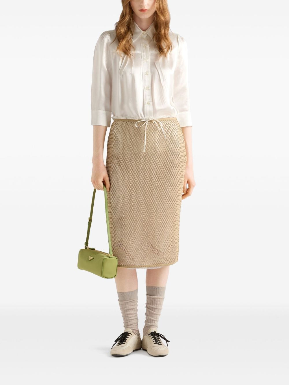 mesh pencil skirt - 2