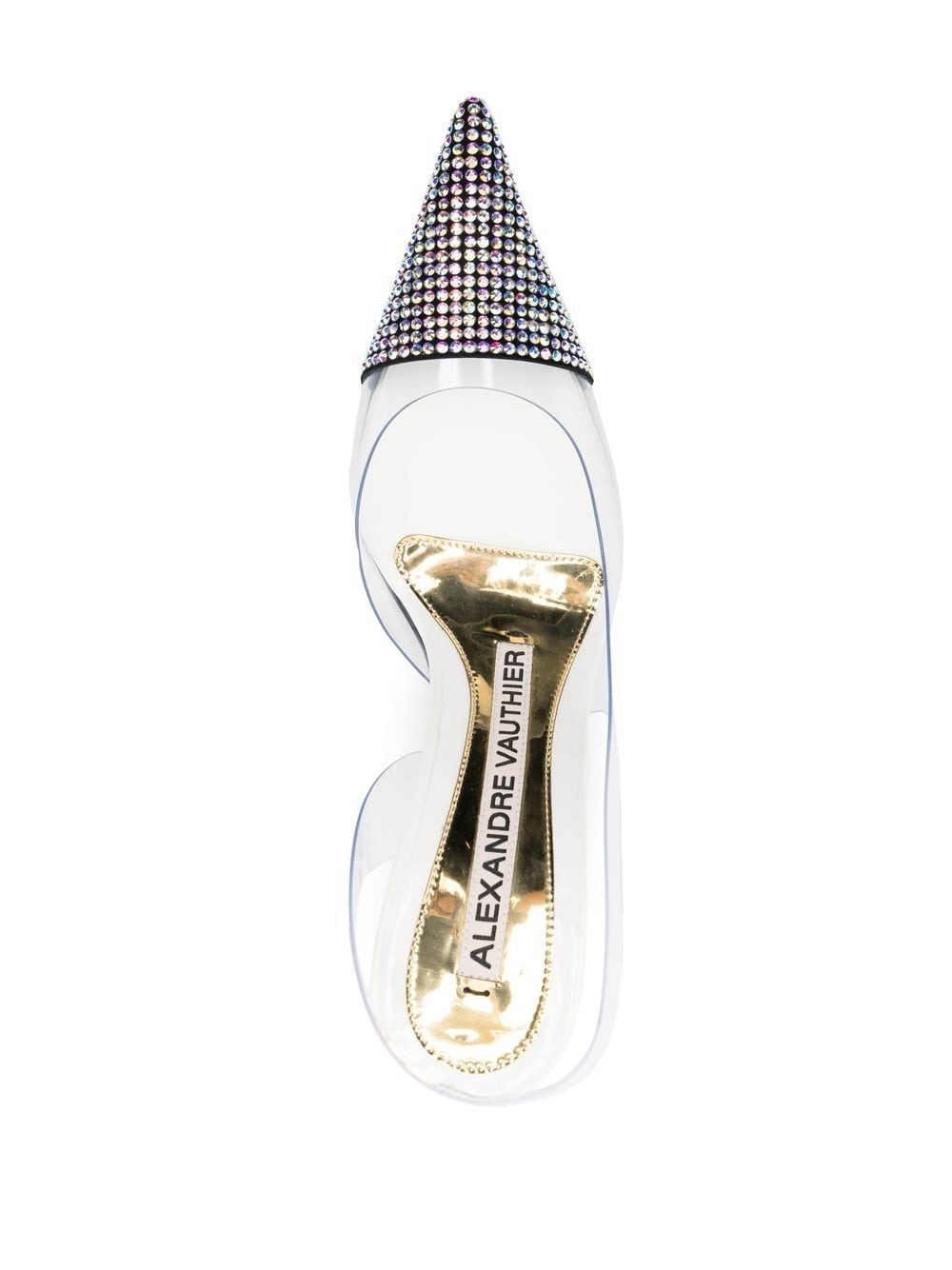 Amber Ghost 100mm crystal-embellished stiletto pumps - 4
