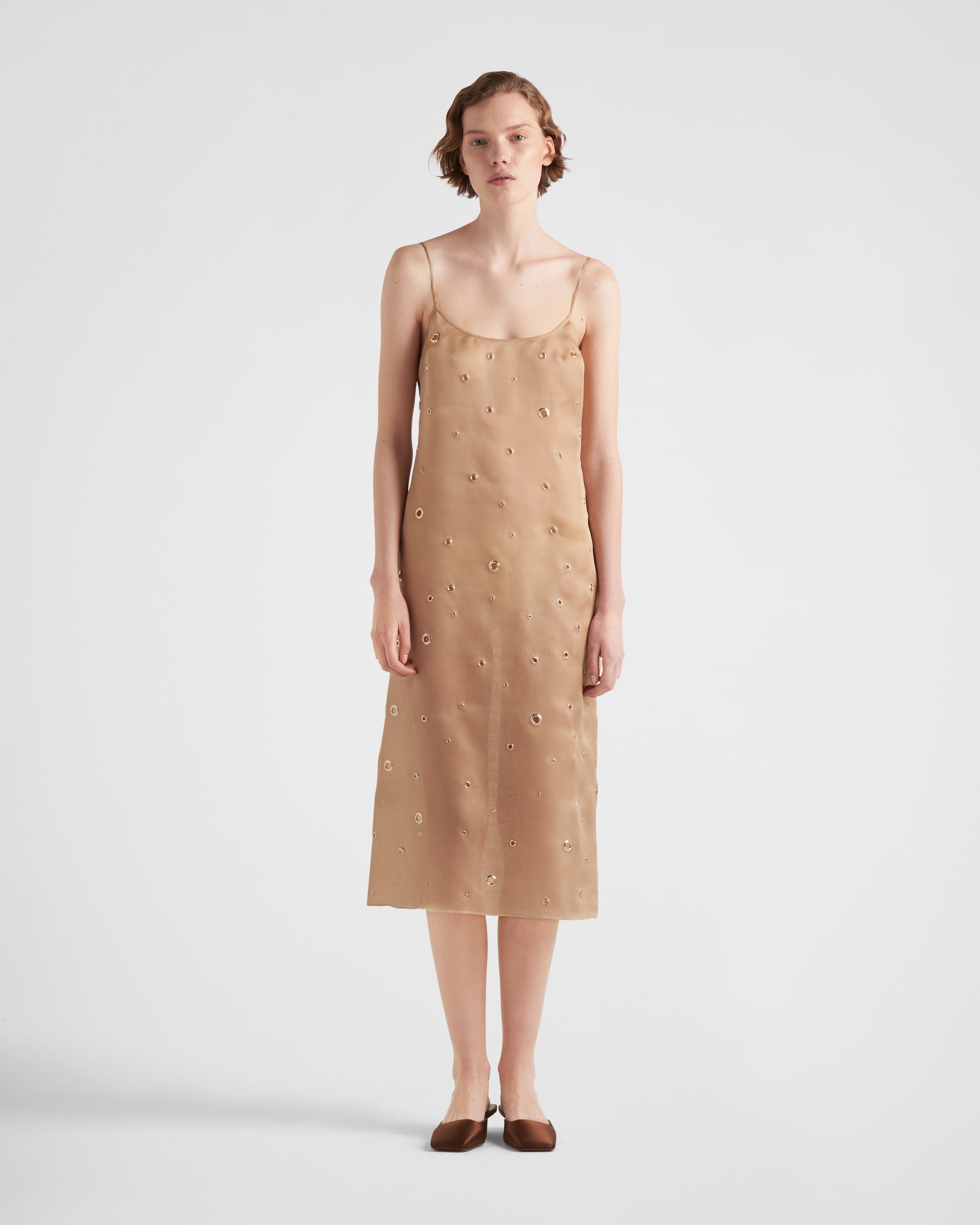 【プラダ・PRADA】Embroidered organza dress PRADA | Embroidered Organza Dress | Women | Bianco