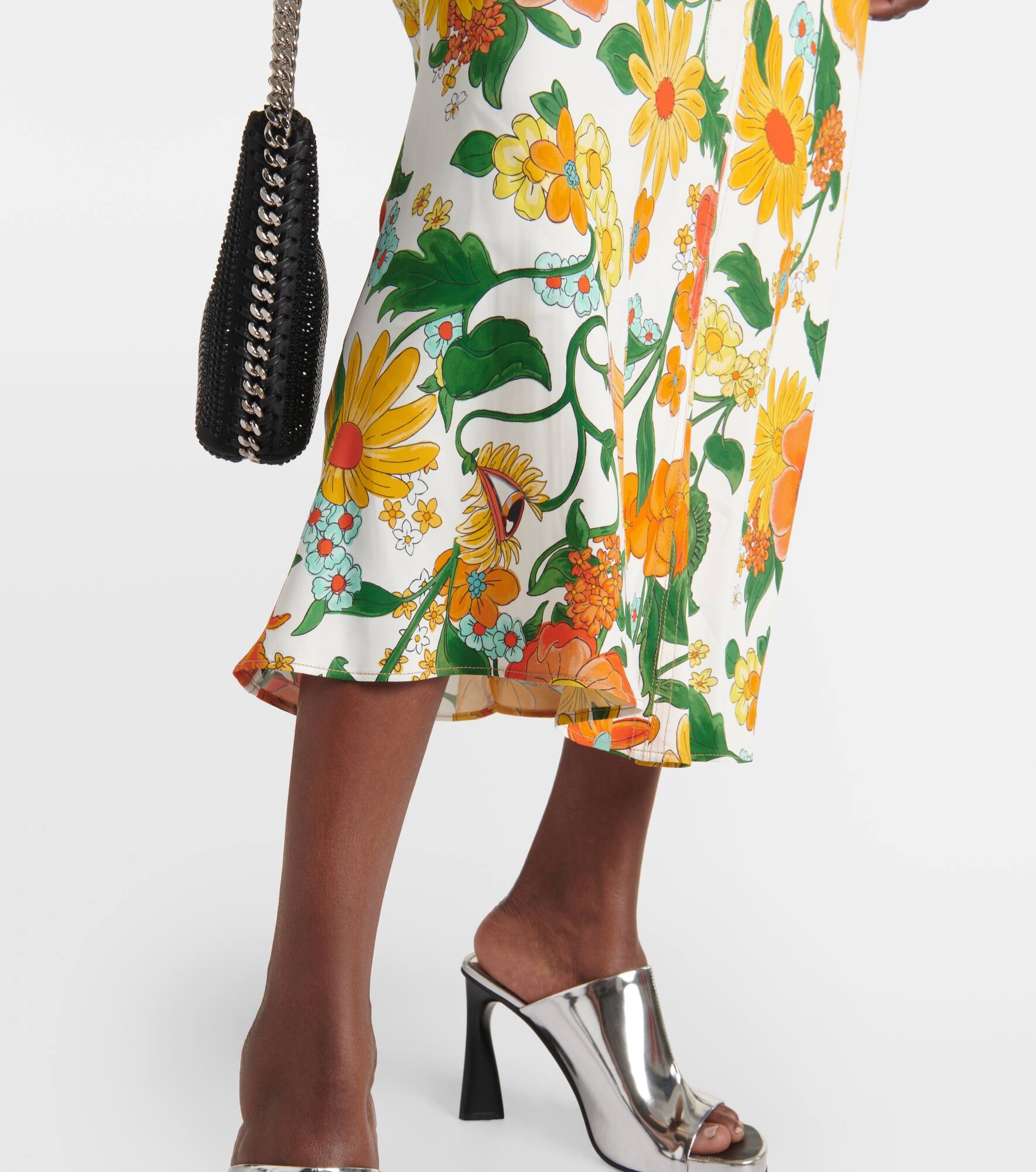 Floral cady maxi skirt - 5