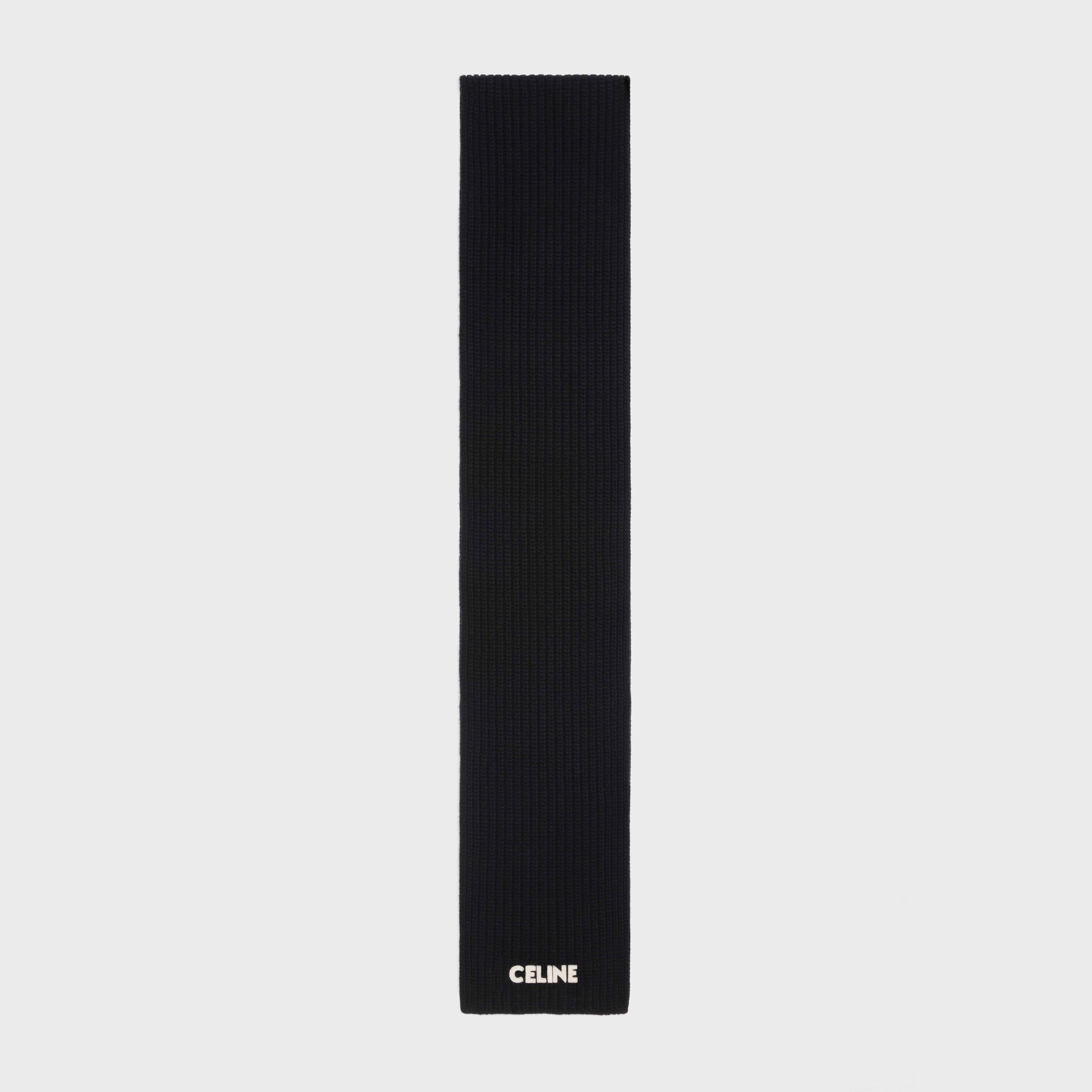 CELINE SCARF IN RIBBED WOOL - 1