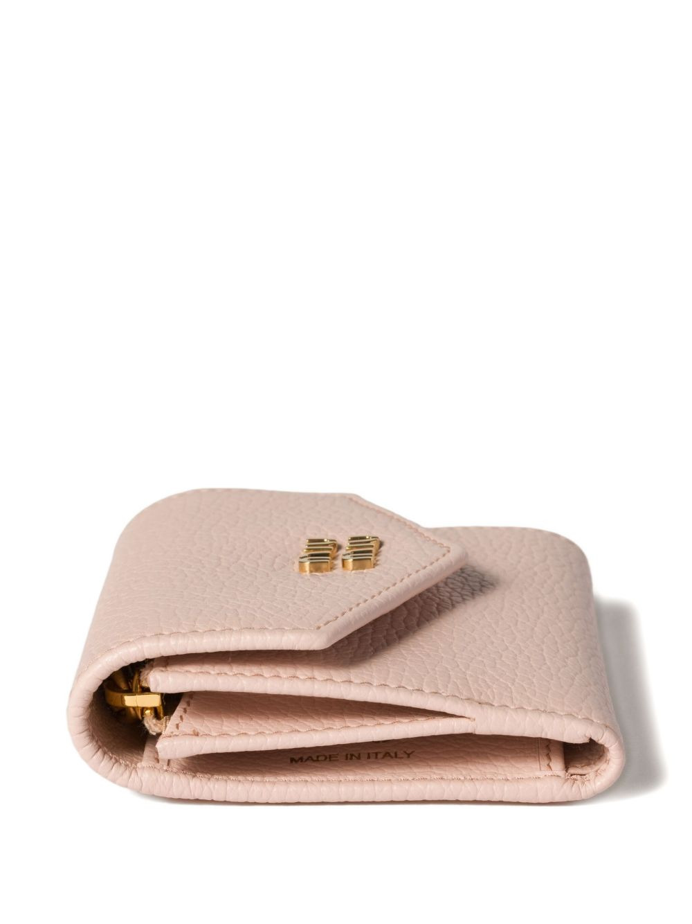 logo-plaque leather wallet - 3