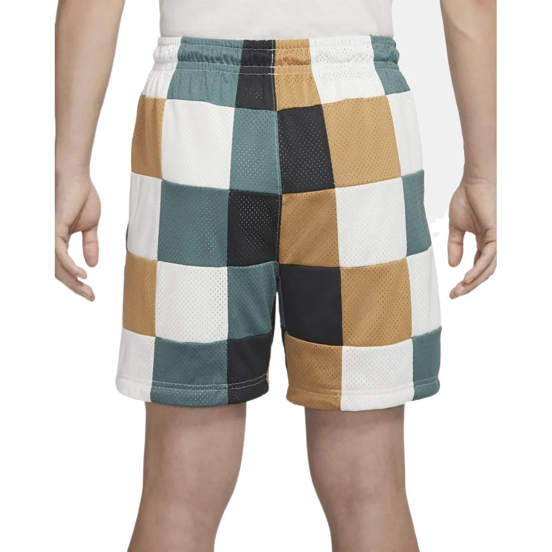 Men's Air Jordan Plaid Splicing Logo Printing Straight Shorts DQ8348-384 - 4