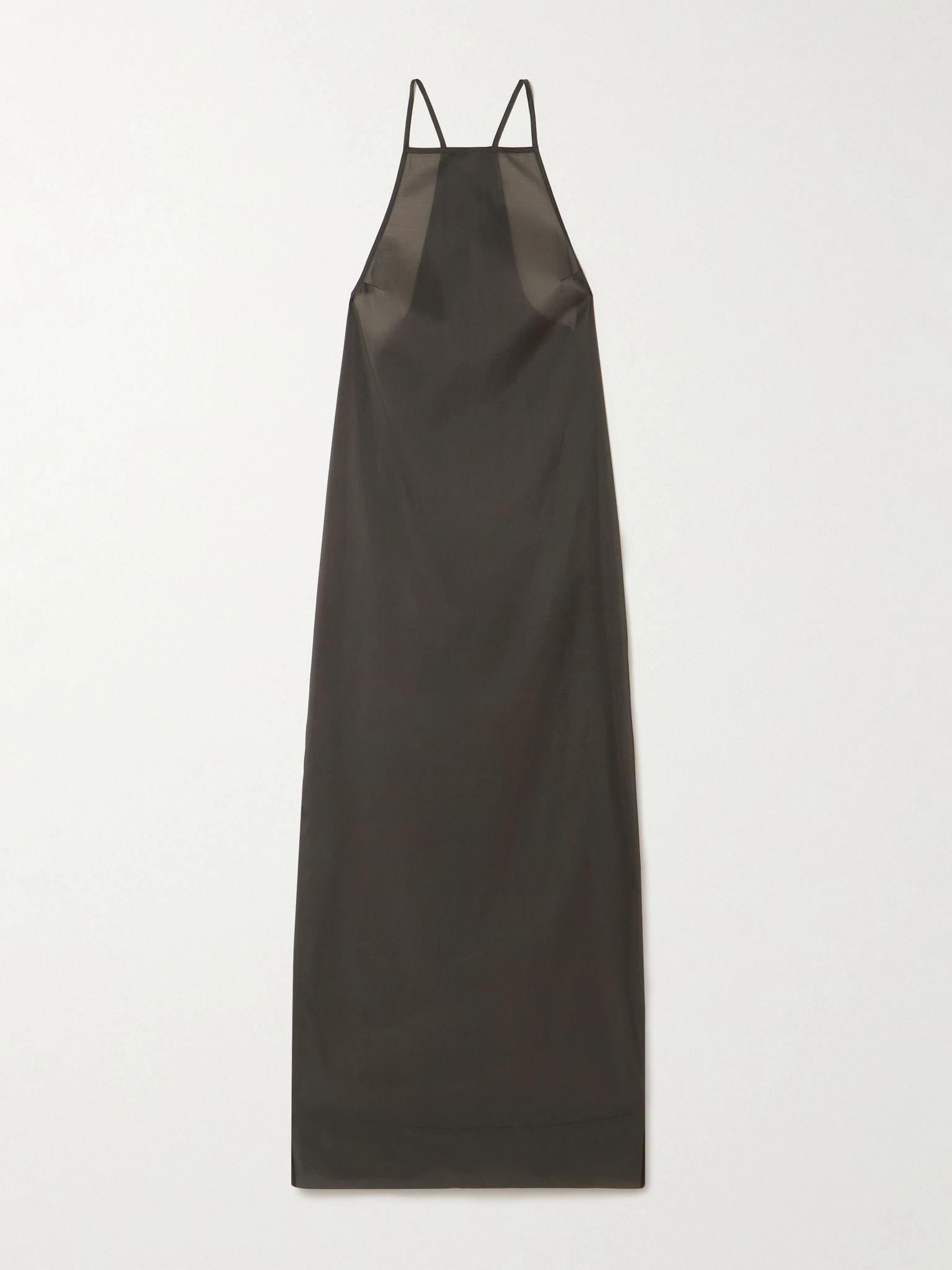 Organza maxi dress Dark brown - 1