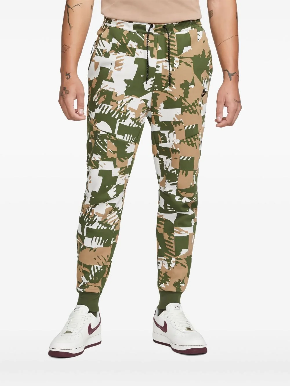 tech fleece all-over print track pants - 1