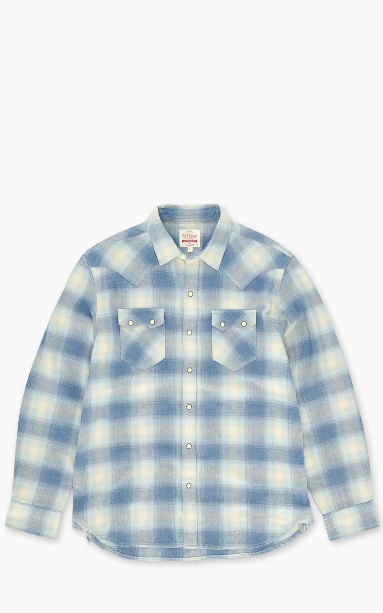 FORTELA JOSH WESTERN SHIRT PLAID LIGHT BLUE - 1