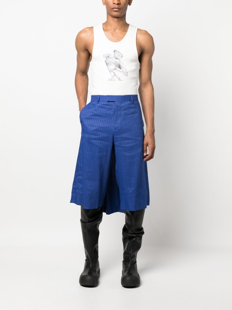 Moschino stripe-pattern knee-length shorts outlook