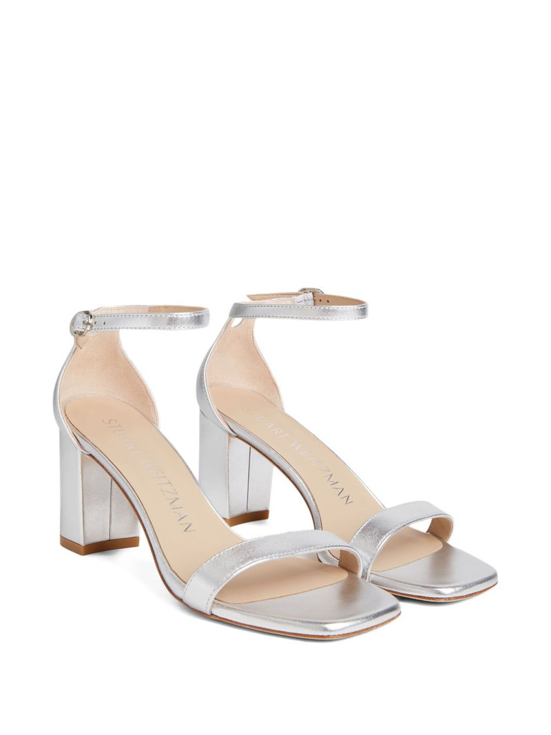 Stuart Weitzman 75mm metallic sandals outlook