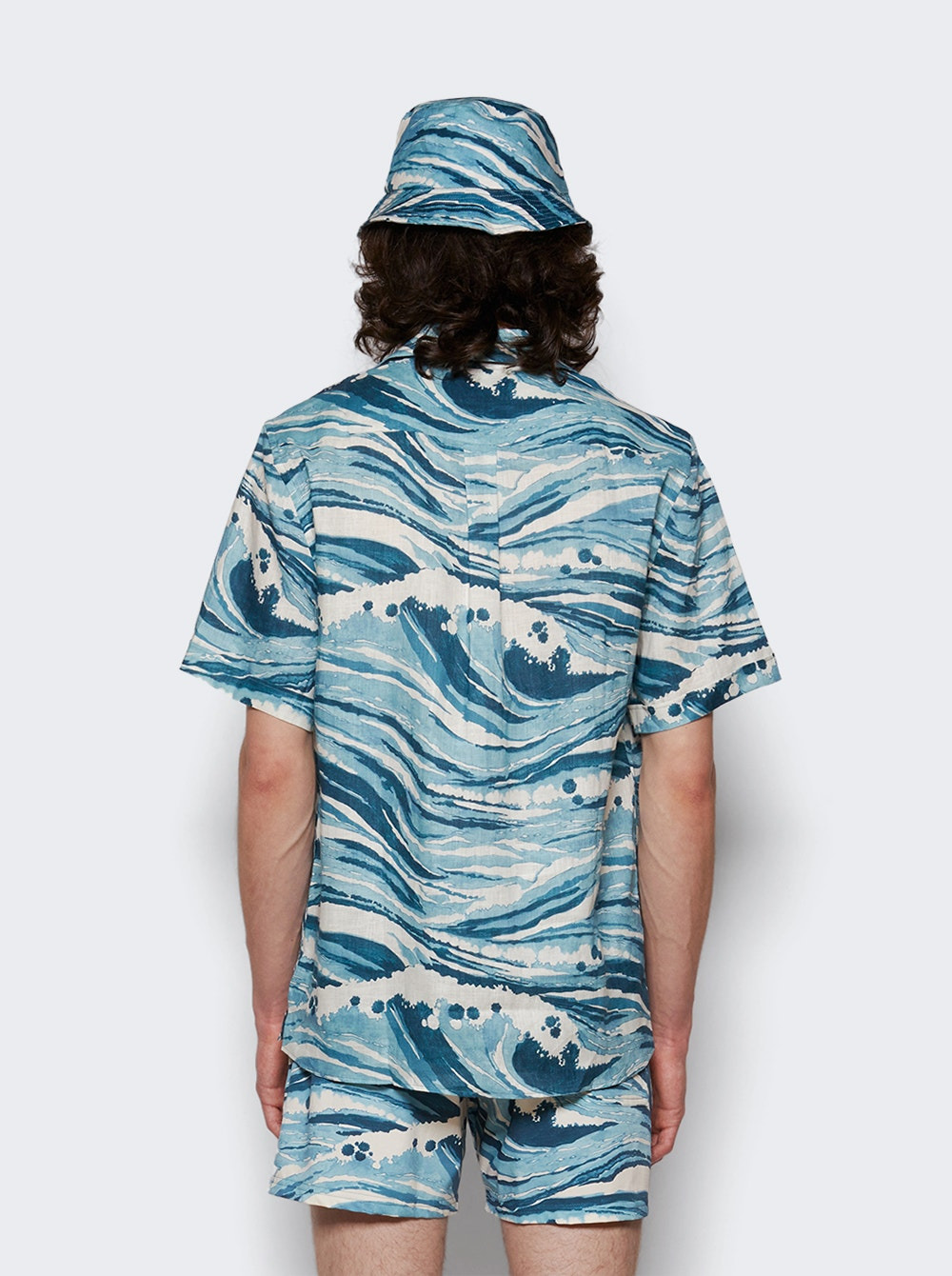 X Maison Kitsune Charli Wave Shirt Blue - 5