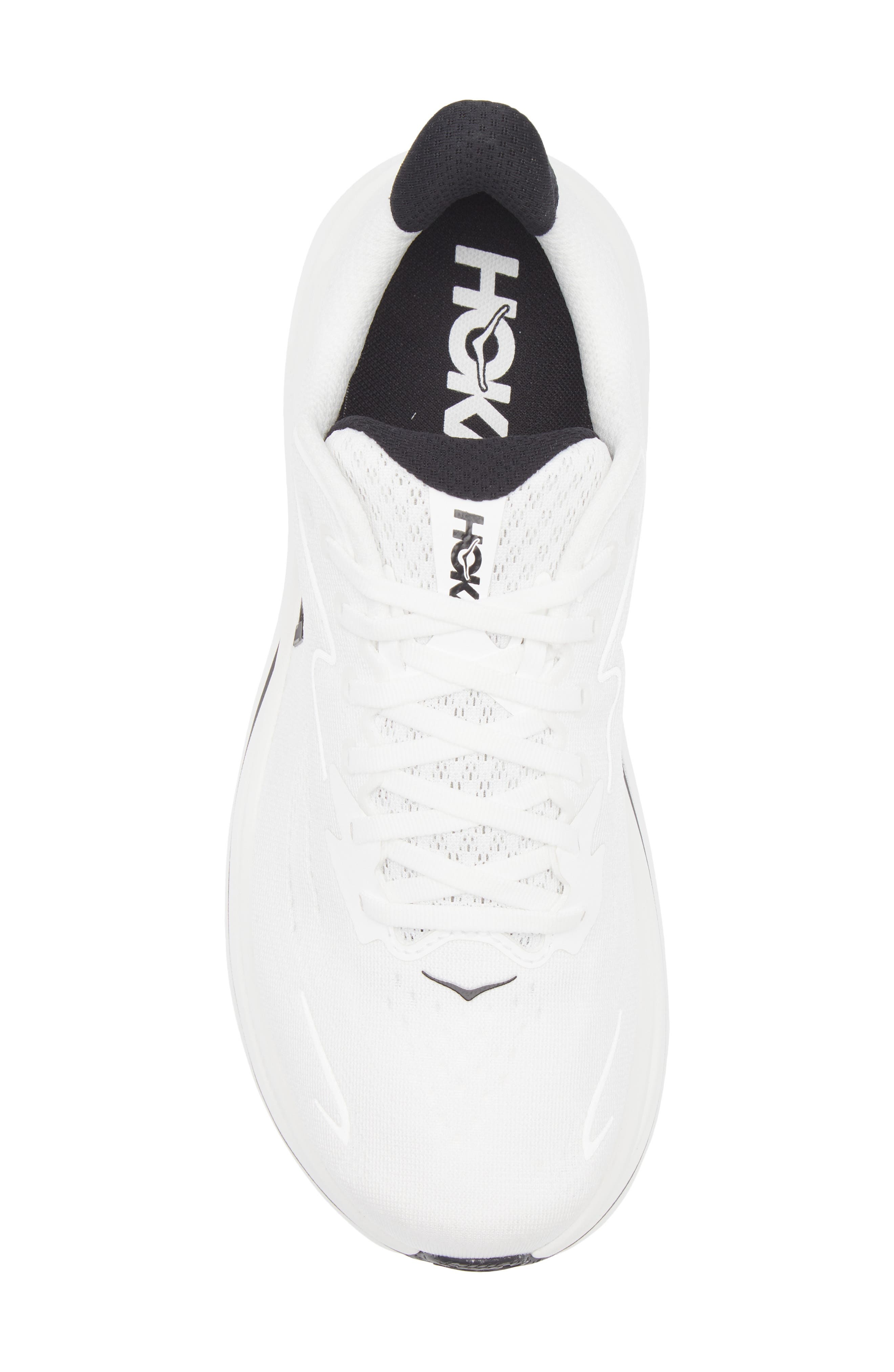 HOKA Clifton 10 Running Shoe in White /Black at Nordstrom - 5