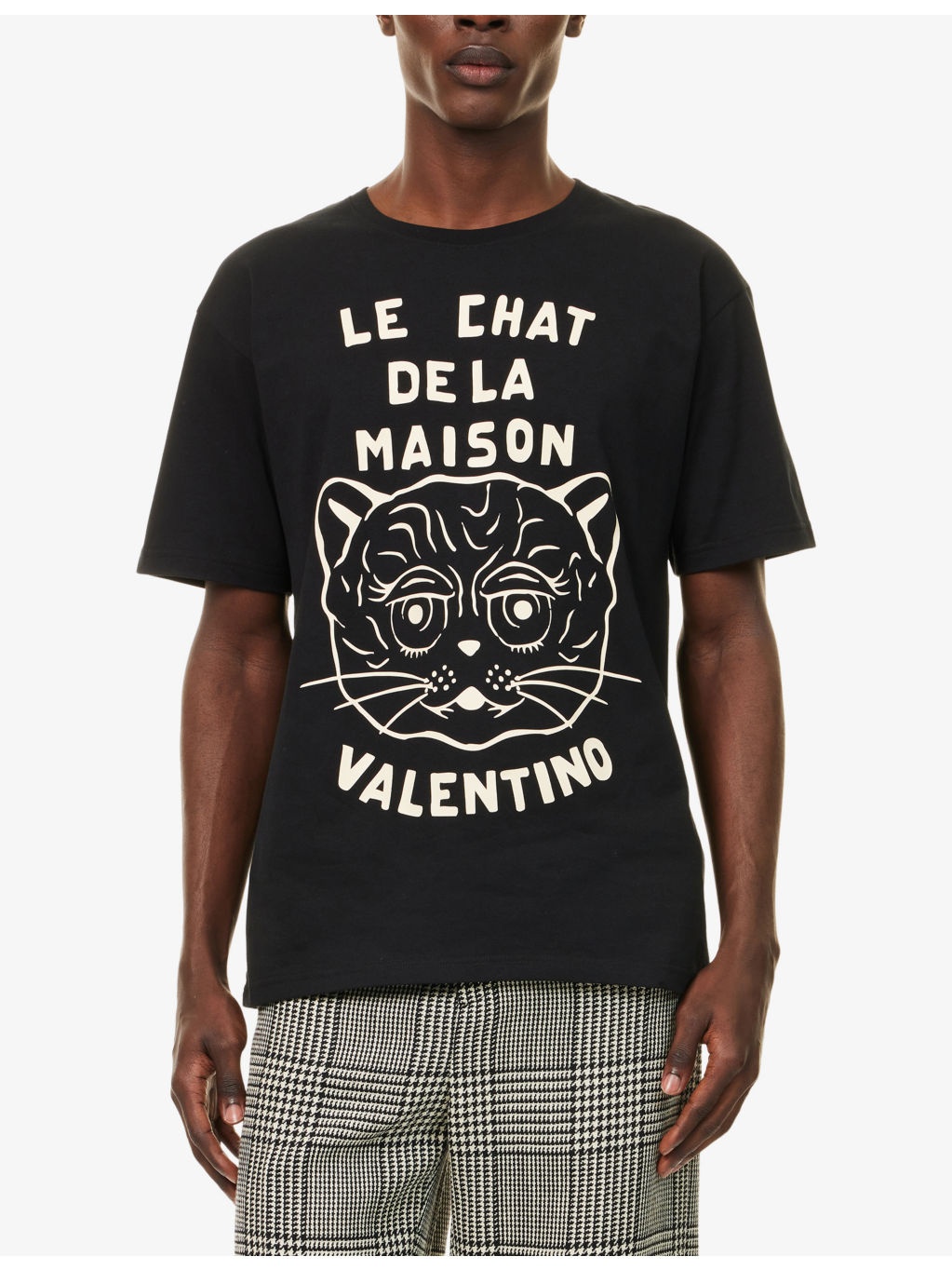 Chat De La Maison Crewneck Cotton-Jersey T-Shirt - 3