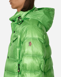 Moncler Raffort Down Jacket Lime Green | slamjam | REVERSIBLE