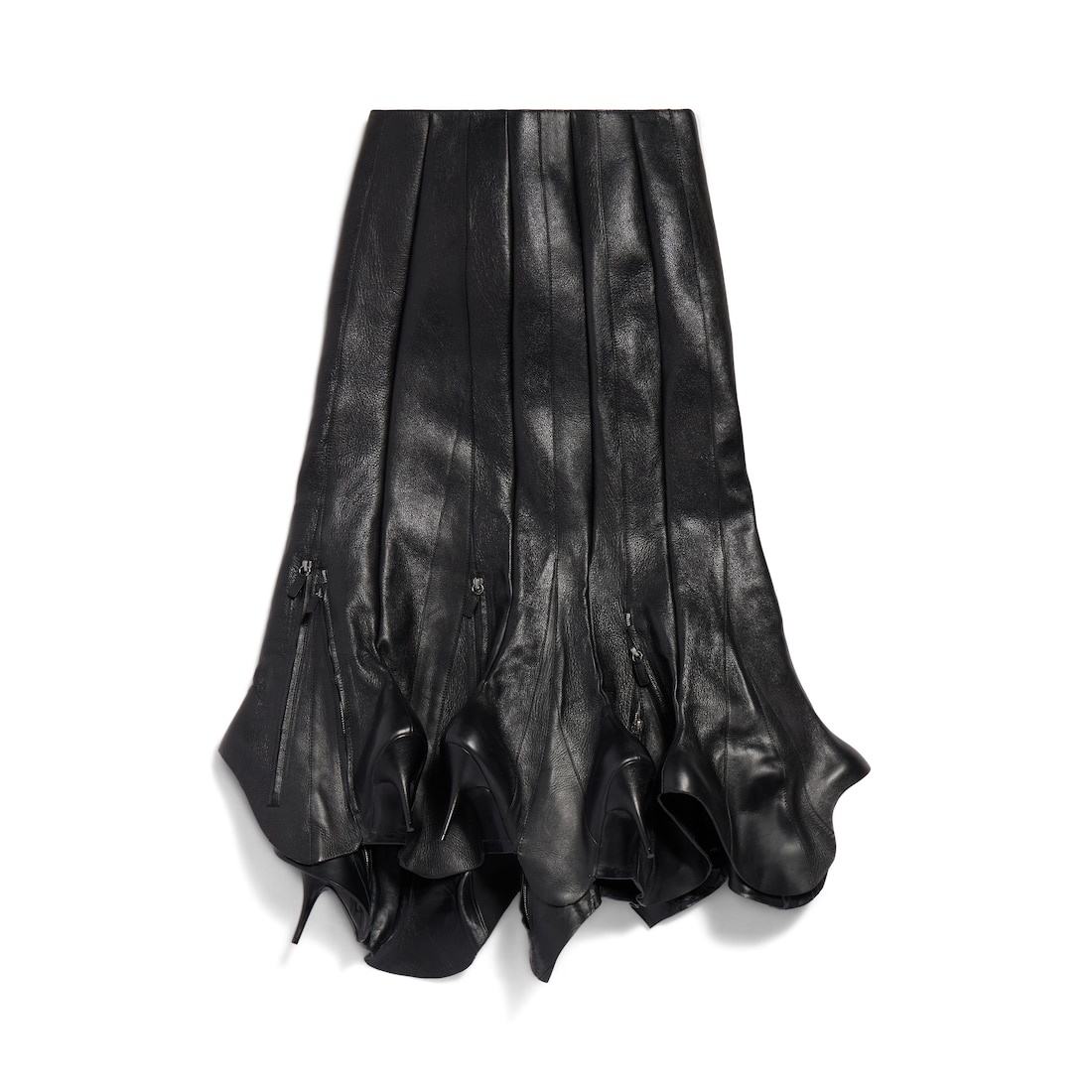 Women's Boots Godet Skirt in Black - 2
