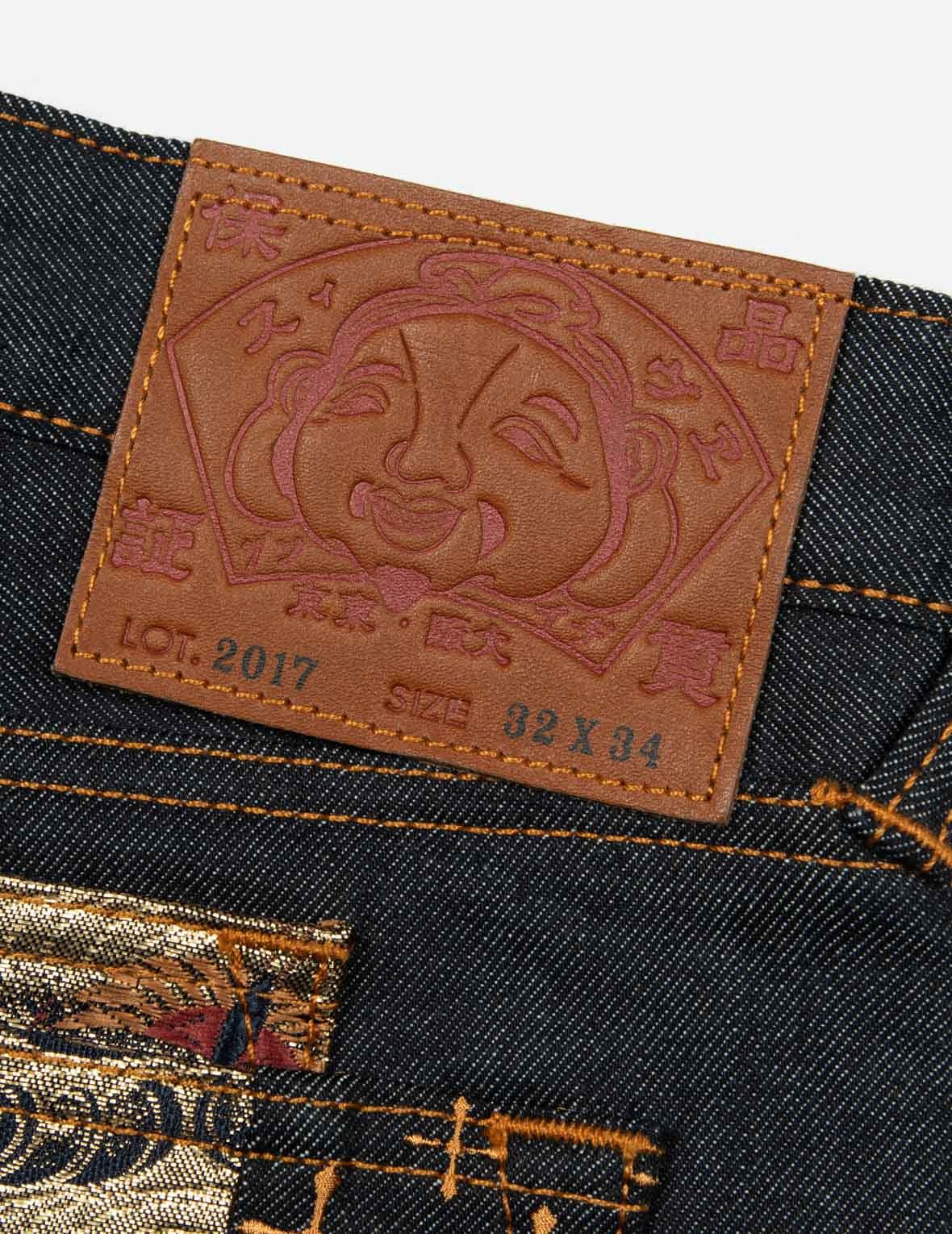 Seagull Embroidery and Brocade Patched Carrot Fit Denim Jeans #2017 - 11