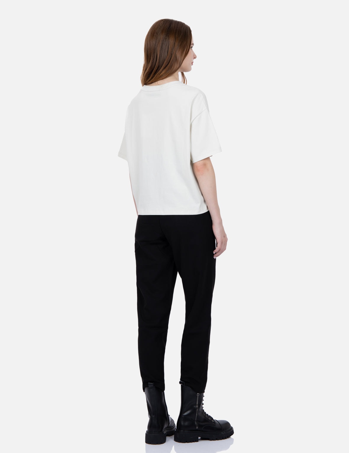 Logo Print Waistband Tapered Pants - 4