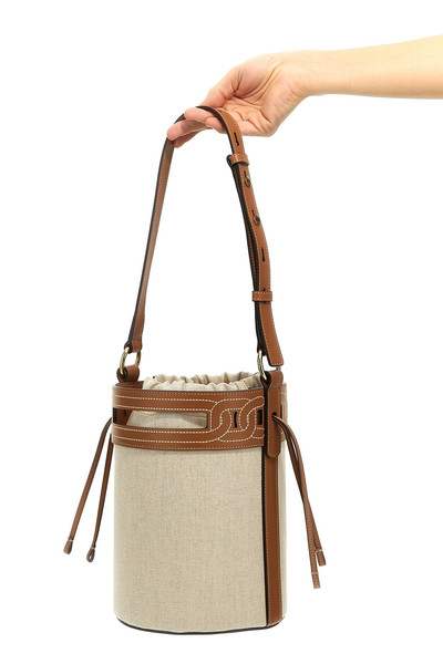 Tod's Leather canvas bucket bag outlook