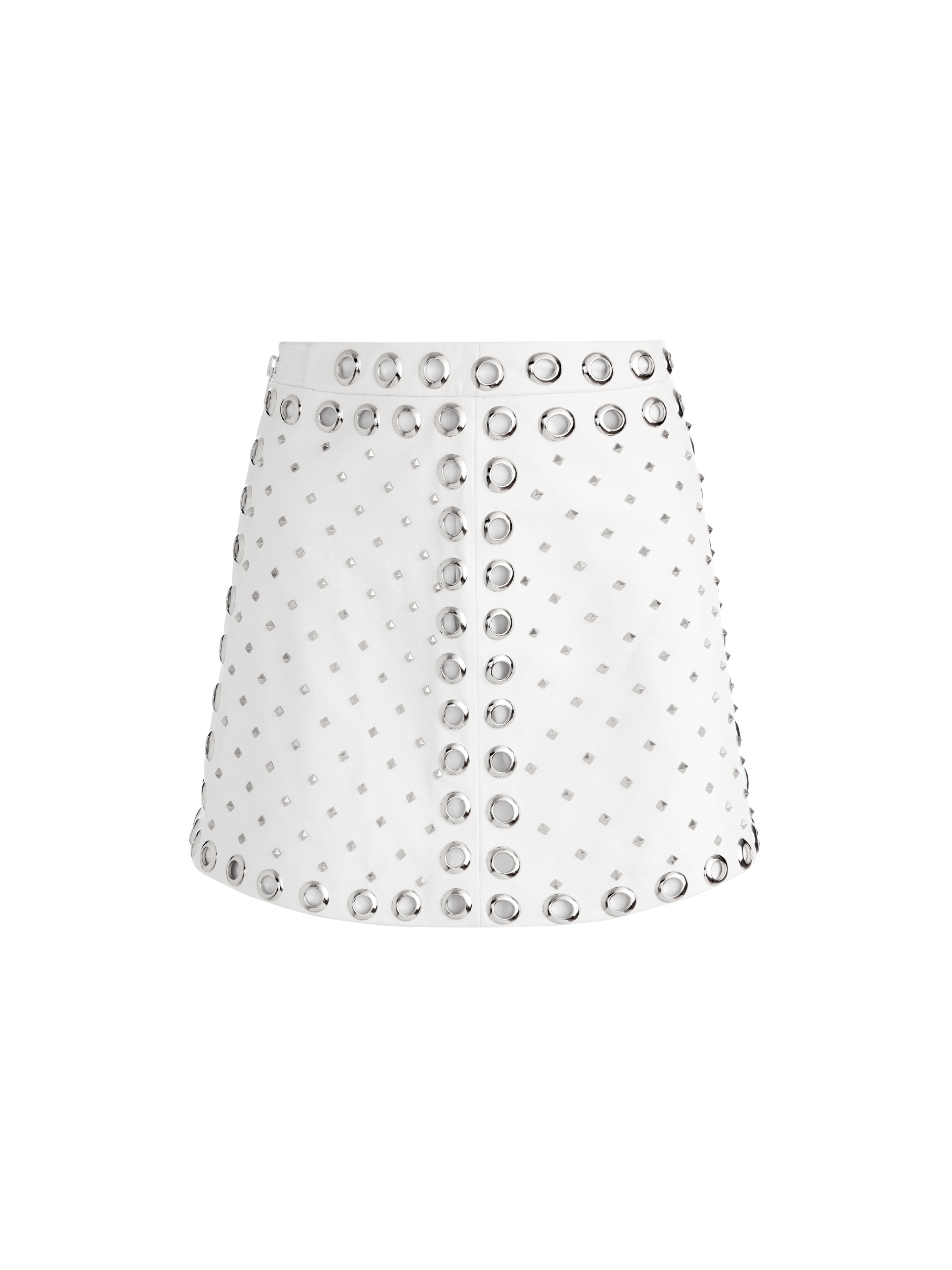 RILEY A-LINE EMBELLISHED LEATHER SKIRT - 1