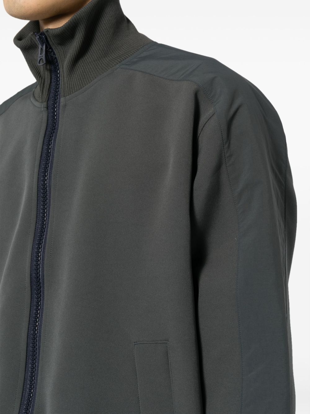 funnel-neck zip-up jacket - 5