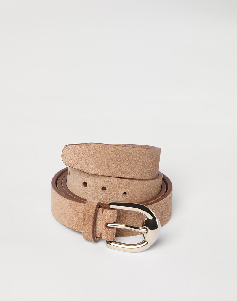 Brunello Cucinelli Reversed leather belt outlook