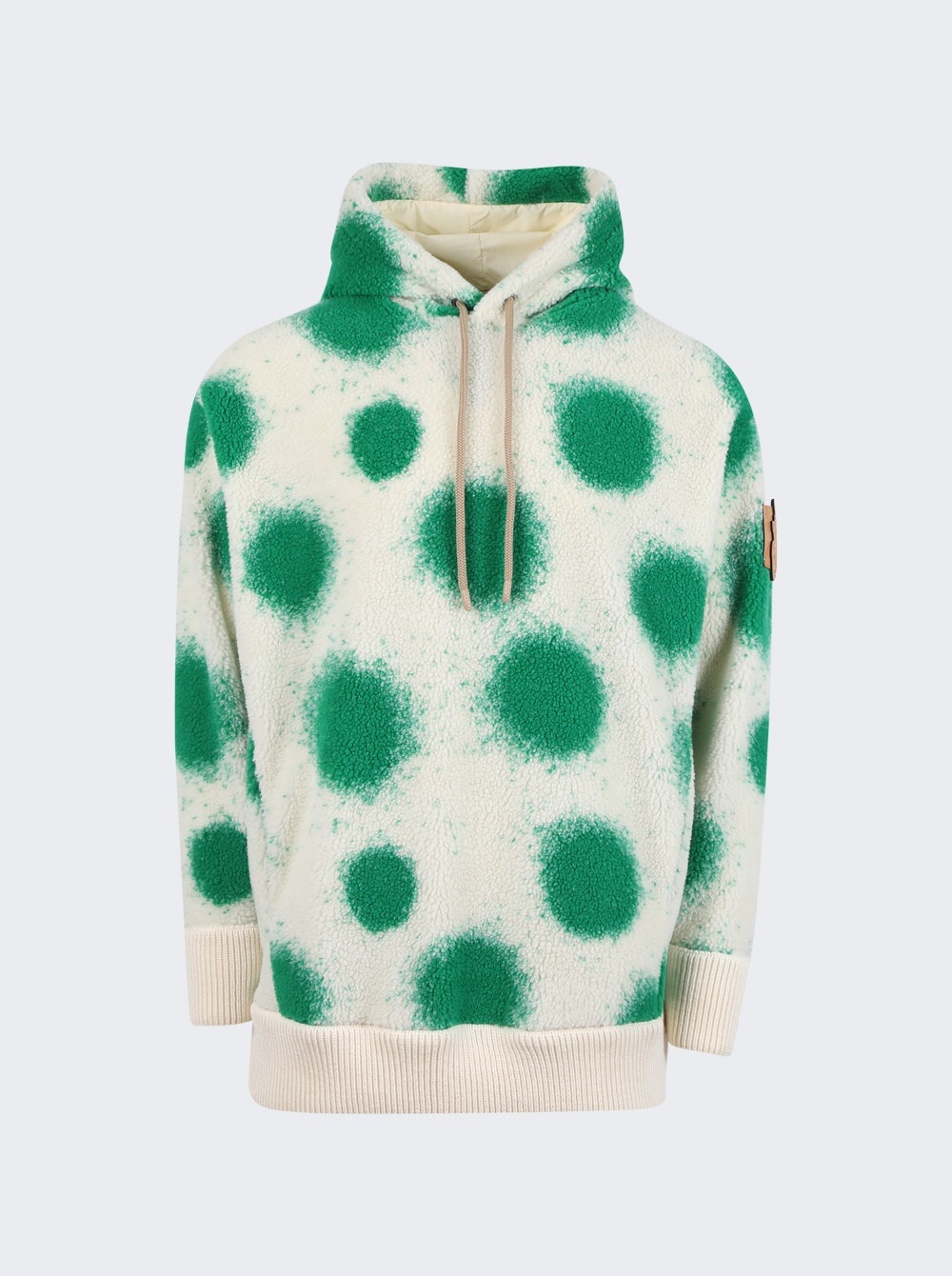 X JW Anderson Printed Fleece Hoodie Open White - 1