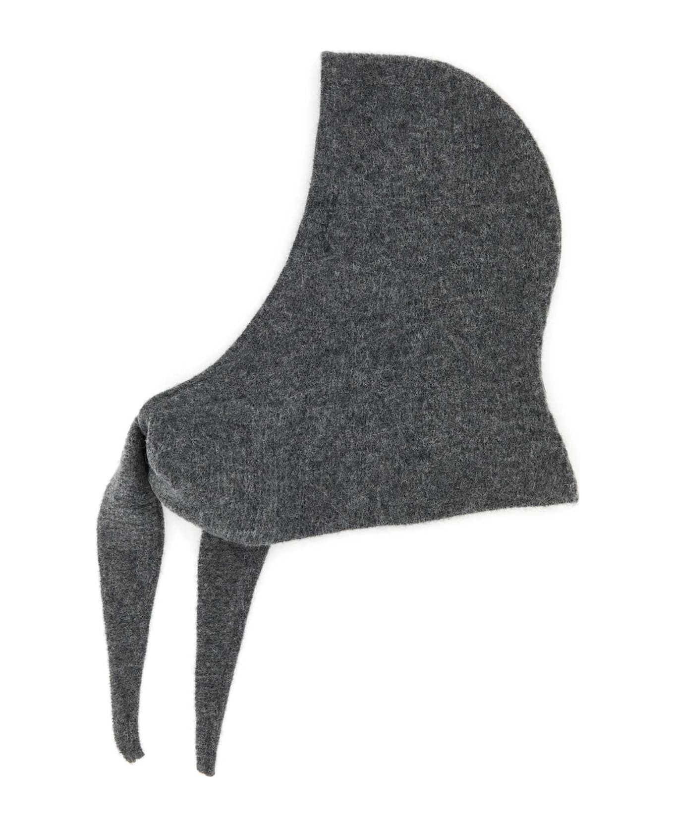 Grey Stretch Alpaca Blend Beanie - 1