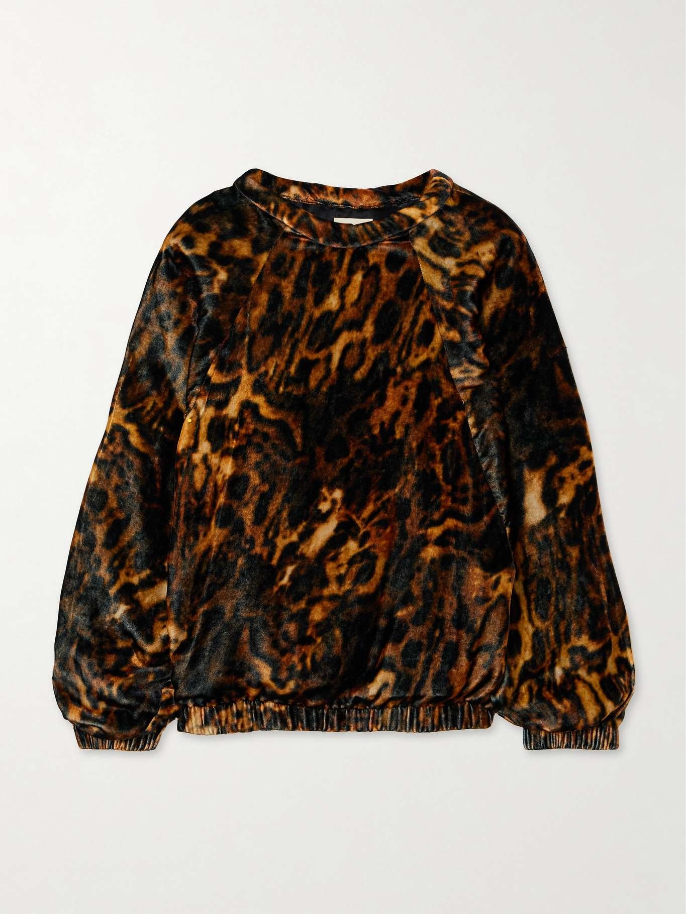 Dabia leopard-print velvet sweatshirt - 1