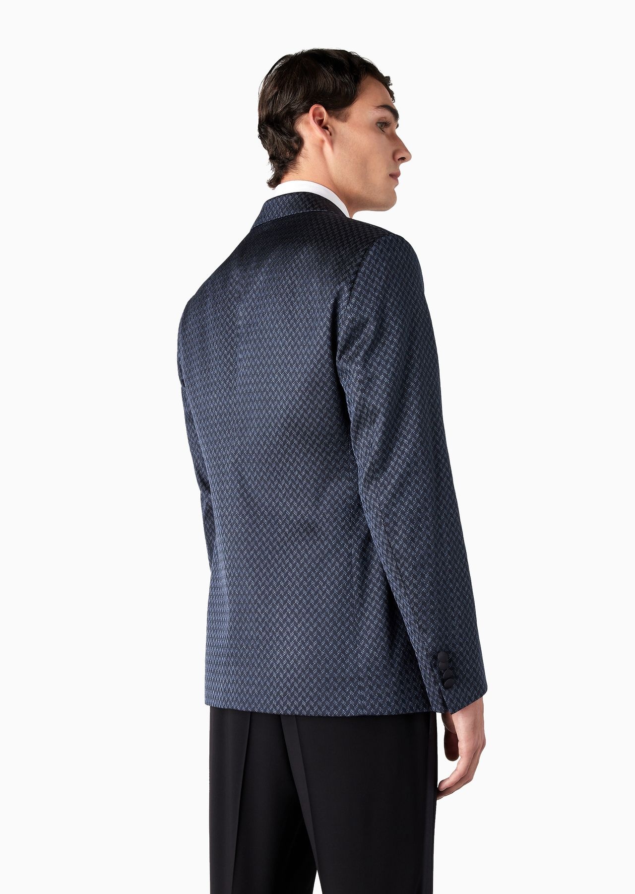 Giorgio’s single-breasted jacket in silk jacquard - 3