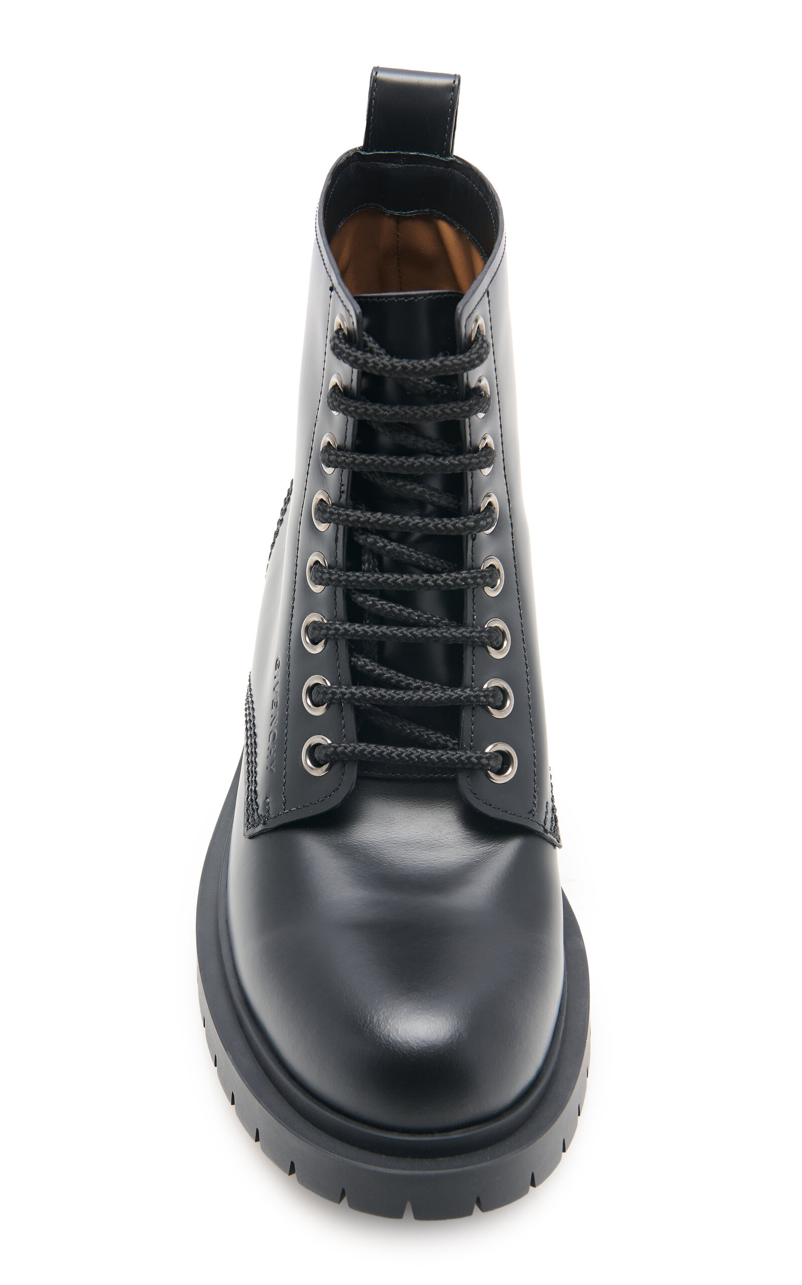 Lace-Up Leather Boots black - 3