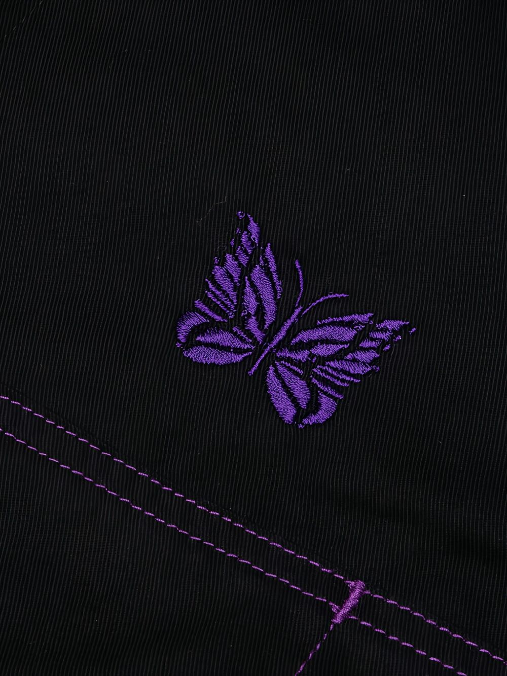 purple-stitch twill coverall - 5