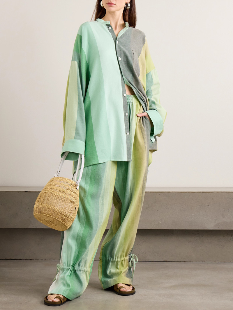 MARRAKSHI LIFE Oversized Striped Cotton Shirt outlook