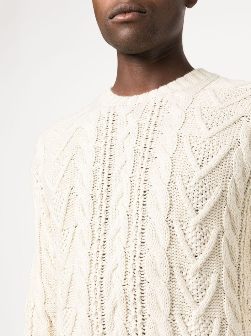 cable-knit cotton-blend jumper 5