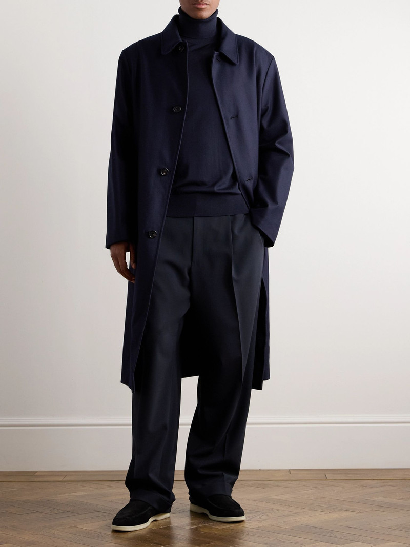 Loro Piana Wish® Wool Rollneck Sweater Navy outlook